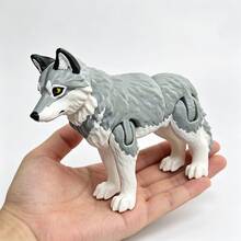 3D Printed Movable Wolf Toy, Posable Wolf Model, Fully Articulated Animal Model, Collectible Decorative Gift - Multicolor - View 7