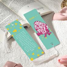 2pcs PET Exquisite Pattern Printed Bookmarks, Delicate Waterproof, Durable And Practical, Unique Pattern Design, Add Fun To Reading, Perfect Gift For School Friends During Back To School Season (Random Color Tassels) - 2PCS - View 7