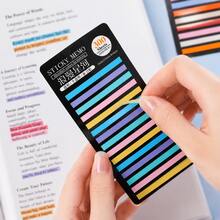 8 Sets 300pcs Colorful Transparent Sticky Note Index Tabs, Writable Waterproof Easy-Tear No-Residue Bookmark Stickers, Suitable For Student Reading Marking, Note Classification, Office Study And Planner - one-size - View 3