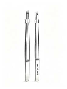 Stainless Steel Slanted Tip Precision Eyebrow Tweezers, For Facial Hair Removal - View 18