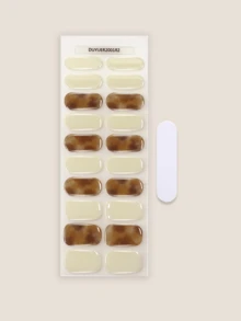 20片半固化凝膠美甲貼，長效沙龍級品質，易貼易卸，需UV燈照固化 - 彩色 - 查看 2