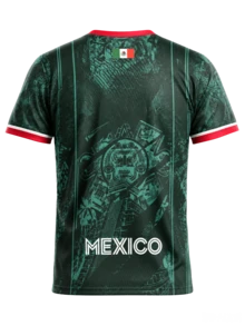 Men Custom Mexico El Tri Flag Print Soccer Jersey, Personalized Name Number Football Shirt Lightweight Fan Gear Training Casual Sports Gift - Dark Green - View 5