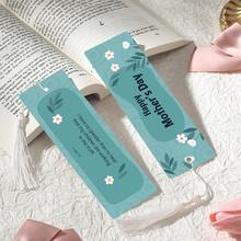 2pcs PET Exquisite Pattern Printed Bookmarks, Delicate Waterproof, Durable And Practical, Unique Pattern Design, Add Fun To Reading, Perfect Gift For School Friends During Back To School Season (Random Color Tassels) - 2PCS - View 3