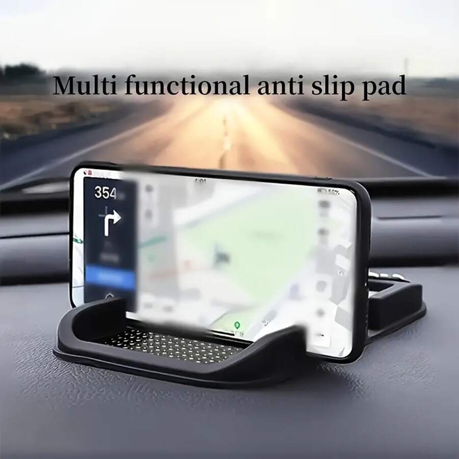 1 buah Dudukan Ponsel Mobil - Dudukan Dashboard Silikon, Pegangan Anti-Selip, Desain Navigasi Bebas Genggam, Aksesori Smartphone dan Kacamata, Desain Ringkas, Struktur Stabil, Khusus untuk Pengemudi - A - View 1