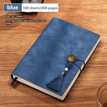 1pc/3pcs 1set A5 PU Vintage Matte Leather Thick Notebook - Business Office Meeting Notepad, Vintage Style Business Work Journal, Textured Portable Leather Stationery, Suitable For Business And Study - Multicolor - View 13