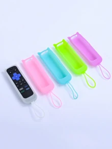 1pc Glow-In-The-Dark Silicone Universal Remote Control Protective Case With Strap, Compatible With Roku280 Remote Replacement Cover, Easily Find Your Remote In The Dark - View 7