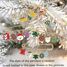 5 Styles Randomly Selected Christmas Multi-Functional Decorative Keychains, Minimalist Brooch Santa Claus, Reindeer, Snowman, Christmas Tree Bag Charms Gift Decoration Buckles For Lovers, Mothers, Friends Christmas Gifts Holiday Atmosphere Accessories Pendant Random Style - Christmas Pin - View 10