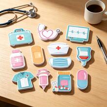 Set Of 6pcs Random Style/12pcs/24pcs Nurse Theme Sticky Notes, Nurse Gift, Suitable For Nursing School, Medical Assistant, Hospital, School, Nurses And Doctors Use Essentials - A - View 6