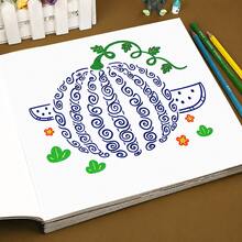 32-Page Children's Drawing Practice Book, Beginner Line Coloring Book With Cute Animal Illustrations, Focus And Fine Motor Skills Training Book, Kindergarten Educational Toy, Early Childhood Reading And Writing Learning Material - Red - View 2