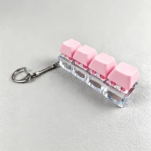 1pc 4‑Key Keyboard Fidget Keychain Toy,Clickable Mini Keyboard Pendant,Colorful Bag Charm,Collectible Small Toy,Holiday Party Gift For Teens & Adults - Multicolor - View 7