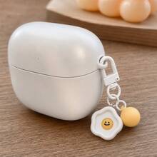1/6pcs Cute Smiling Face Keychain, Colorful Geometric Shape Bag Charm With Beads And Chain Clasp, Suitable For Girls' Backpack Pendant Decoration Gift - Cloud Heart - View 6