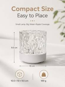 1pc Dynamic Ripple Projection Night Light, RGB LED Water Effect Lamp ...