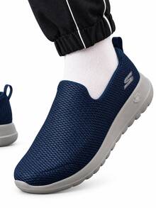 Skechers 男士新款透气网面鞋，软底运动鞋 - 寶藍色 - 查看 4