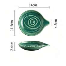 1pc Ceramic Spoon Holder, Leaf-Shaped Kitchen Utensil Rack, Suitable For Kitchen Countertop, Coffee Bar And Tea Station, Can Support Soup Ladle, Spatula And Cutlery Small Spoon Support Rack, Home, Cafe Decorative Kitchen Accessory, Suitable For Gift - View 14