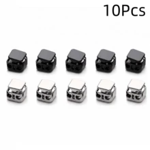 6/10/12Pcs Metal Cord Lock Adjuster, Heavy Duty Double Hole Press, Quick Fastening Drawstring, Universal For Pants Cord, Shoelaces, Zipper Pull - Multicolor - View 17