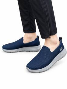 Skechers 男士新款透气网面鞋，软底运动鞋 - 寶藍色 - 查看 5