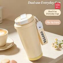 Miniso 1pc 380ml Mini Cup Officially Licensed Miffy Rabbit Water Cup, A Portable Leak-Proof Travel Thermos Cup, A Cute Cartoon Insulated Drinking Cup, Suitable For Students And Girls For Outdoor Daily Use - White - View 4