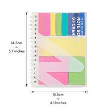 Juego de Bloc de Notas Espiral A6 con Hojas Sueltas Rayadas, 220 Piezas de Notas Adhesivas de Índice Coloridas Macaron, Planificador de Notas de Lectura, Lista de Tareas, Etiquetas de Clasificación, Estilo INS - Unitalla - Ver 7