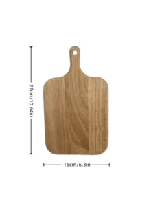 3 PiecesOak Wood Chopping Board Set – Multi-Sized Cutting Boards With Handles – Multipurpose Charcuterie Serving Board For Kitchen Cooking - Apricot - View 10