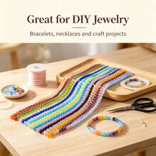 1PC Natural Crystal Colored Cat Eye Stone Beaded Choker Necklace, DIY Gravel Chip Pendant Necklace, Fashion Jewelry Accessory For Women - Cat's Eye Semi-finished Long Bead - View 6