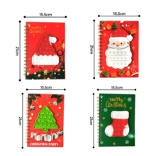 1pc A5 Christmas Coil Students Notebook,Pocket Size Side Flip Notepad,Loose-Leaf Journal,Cute Xmas Stationery,School Memo Book,Christmas Gift For Kids - Multicolor - View 6