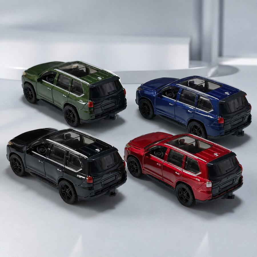 1 Piece (Bagged) Partially Zinc Alloy Toy Vehicle - Rugged Luxury Off-Road SUV Style Toy, High-Quality Alloy Casting, Pull-Back Spring Function, Children's Toy. Suitable For Boys Over 3 Years Old, Gift. - Multicolor - View 1
