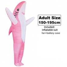 Inflatable Shark Costume, Funny Party Outfit Prop, Interesting Costume, Party Role Play Man-Eating Shark Costume - Multicolor - View 12