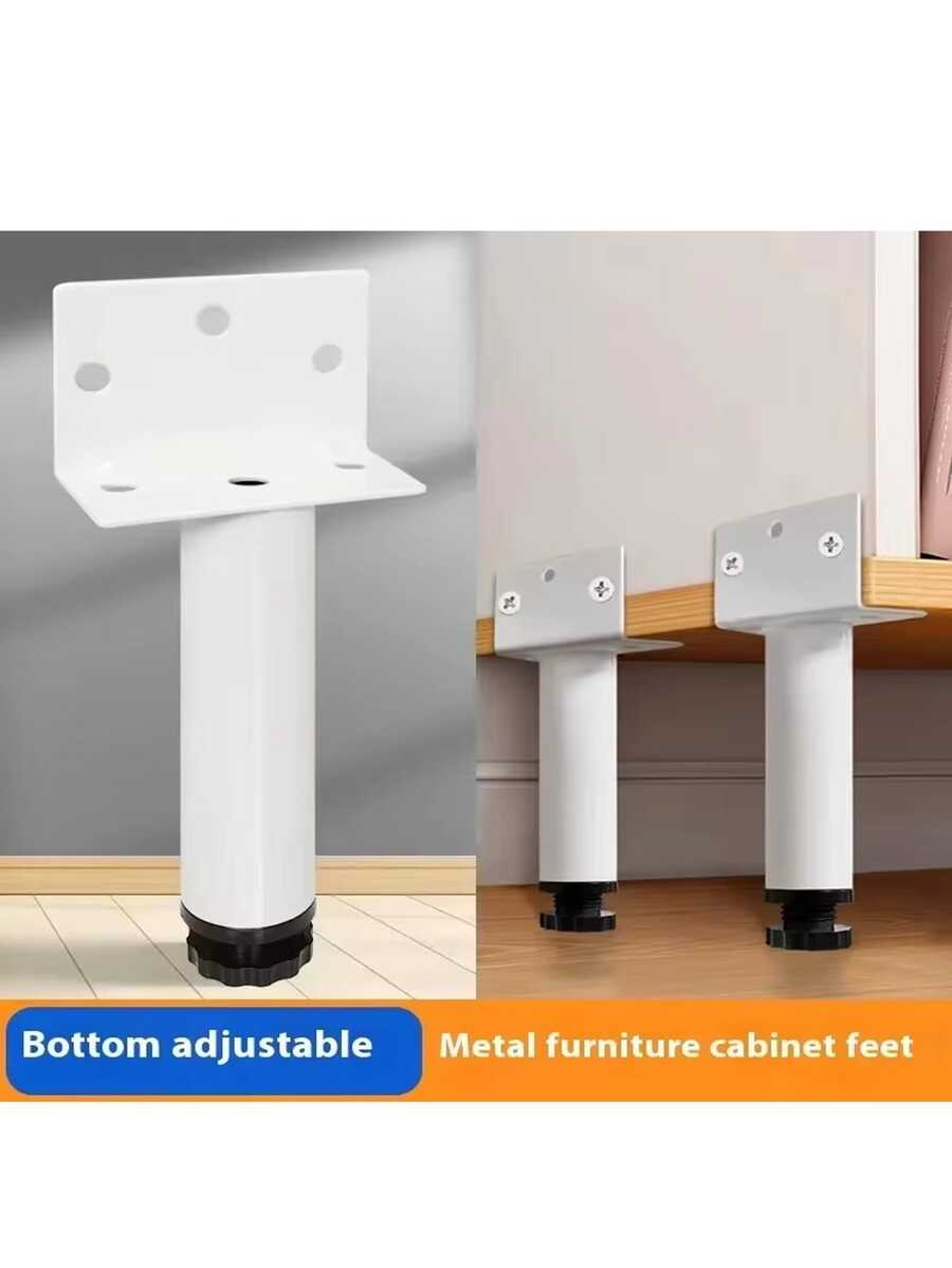 4pcs Multifunctional Metal Replacement Legs/Adjustable Height Furniture Feet Suitable For Cabinets Sofas Wardrobes Bedside Table 4 Sold