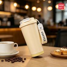 Miniso 1pc 380ml Mini Cup Officially Licensed Miffy Rabbit Water Cup, A Portable Leak-Proof Travel Thermos Cup, A Cute Cartoon Insulated Drinking Cup, Suitable For Students And Girls For Outdoor Daily Use - White - View 8