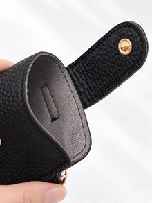 Portable Lychee Texture Eyeglass Case (With Detachable Wrist Strap And Hook), Soft Scratch-Resistant Eyeglass Storage Bag, Unisex Hanging Fashion Glasses Storage Pouch, Suitable For Travel And Daily Commute - Multicolor - View 8