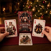 Christmas Magic Playing Cards,54 Cards,Card Game, Nutcracker Pattern Poker Cards, Xmas Holiday Themed Game Card Deck For Party Game - Burgundy - View 7