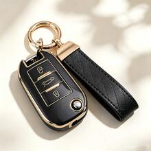 Soft TPU Key Cover, Compatible With Peugeot 3-Button Folding Key, Fits 208, 308, 408, C3 And C4 Models, Shockproof And Dustproof, Elegant High-Quality Key Protector, Suitable For Women - Big Keychain - View 16