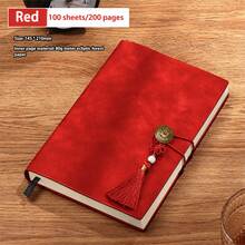 1pc/3pcs 1set A5 PU Vintage Matte Leather Thick Notebook - Business Office Meeting Notepad, Vintage Style Business Work Journal, Textured Portable Leather Stationery, Suitable For Business And Study - Multicolor - View 14