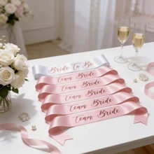 7Pcs Bride Tribe Sashes, Bachelorette Party Accessories, Satin Sash Set With Bride To Be Sash For Bridesmaid, Bridal Shower And Wedding Party - 7Pcs - View 3