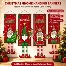 1PC Christmas Print Hanging Cloth Banner, Party Atmosphere Decoration Prop, Home Wall Decor, Store Window Display, Holiday Photo Backdrop, Reusable Christmas Scene Decoration, Easy Installation, Foldable Storage, Suitable For Christmas Party Setup - Multicolor - View 5