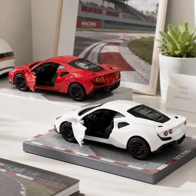 1 Peça (Embalada) Veículo de Brinquedo em Liga de Zinco 1/43 - Brinquedo Estilo Supercarro Elegante, Fundição de Liga de Alta Qualidade, Função de Mola com Recuo, Brinquedo Infantil. Adequado para Rapazes com Mais de 3 Anos, Presente.