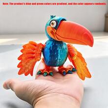 3D Printed Colorful Toucan Figurine, Movable Joint Bird Action Model, Vibrant Desktop Decor, Educational Animal Model For Home Office Decoration, Children's Collection Gift - Multicolor - View 10