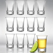 Set Of 12 Shot Glasses, 4cl Capacity, Compact Glass Drinking Vessels, Functional Tableware For Serving Spirits During Bar‑Station And Party‑Gathering Arrangements. - View 1
