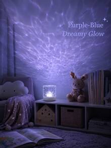 1pc Dynamic Ripple Projection Night Light, RGB LED Water Effect Lamp ...