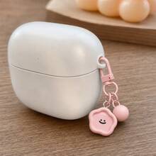 1/6pcs Cute Smiling Face Keychain, Colorful Geometric Shape Bag Charm With Beads And Chain Clasp, Suitable For Girls' Backpack Pendant Decoration Gift - Cloud Heart - View 9