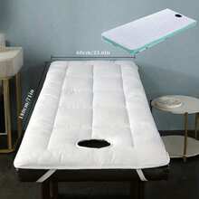 1pc Soft Thickened SPA Massage Bed Mat & Face Support Frame Set, Comfortable Face Beauty Bed Cover With Hole - Multicolor - View 7