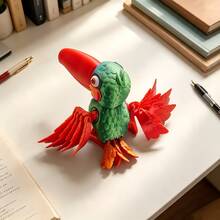 3D Printed Colorful Toucan Figurine, Movable Joint Bird Action Model, Vibrant Desktop Decor, Educational Animal Model For Home Office Decoration, Children's Collection Gift - Multicolor - View 4