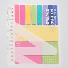 Juego de Bloc de Notas Espiral A6 con Hojas Sueltas Rayadas, 220 Piezas de Notas Adhesivas de Índice Coloridas Macaron, Planificador de Notas de Lectura, Lista de Tareas, Etiquetas de Clasificación, Estilo INS - Unitalla - Ver 9
