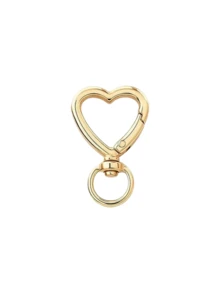 10/20/30/60pcs Heart-Shaped Rotating Keychain Hooks, Cute Zinc Alloy Spring Clasp Key Rings, Handbag Clips, Suitable For DIY Crafts - Multi-color - View 16