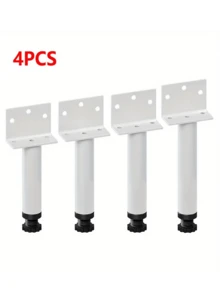 4pcs Multifunctional Metal Replacement Legs/Adjustable Height Furniture Feet Suitable For Cabinets Sofas Wardrobes Bedside Table 4 Sold - Multicolor - View 6