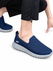 Skechers 男士新款透气网面鞋，软底运动鞋 - 寶藍色 - 查看 3