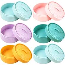 6/12/20pcs Colorful Round Simulated Cage-Shaped Storage Boxes With Woven Lids, Suitable For Organizing Various Small Items Including Hair Accessories, Beads And Office Supplies, Birthday And Holiday Gifts, Toy Display Boxes (Random Color) - Random Color - View 7