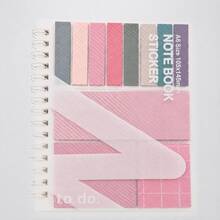 Juego de Bloc de Notas Espiral A6 con Hojas Sueltas Rayadas, 220 Piezas de Notas Adhesivas de Índice Coloridas Macaron, Planificador de Notas de Lectura, Lista de Tareas, Etiquetas de Clasificación, Estilo INS - Unitalla - Ver 11