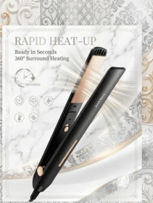SOKANY1908 Electric Straightening & Curling 2-In-1 Hair Straightener Ionic Hair Straightener With Inward-Curved Bangs Straightening Clip - Black - View 5