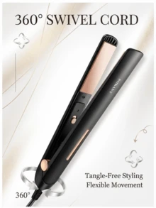 SOKANY1908 Electric Straightening & Curling 2-In-1 Hair Straightener Ionic Hair Straightener With Inward-Curved Bangs Straightening Clip - Black - View 7